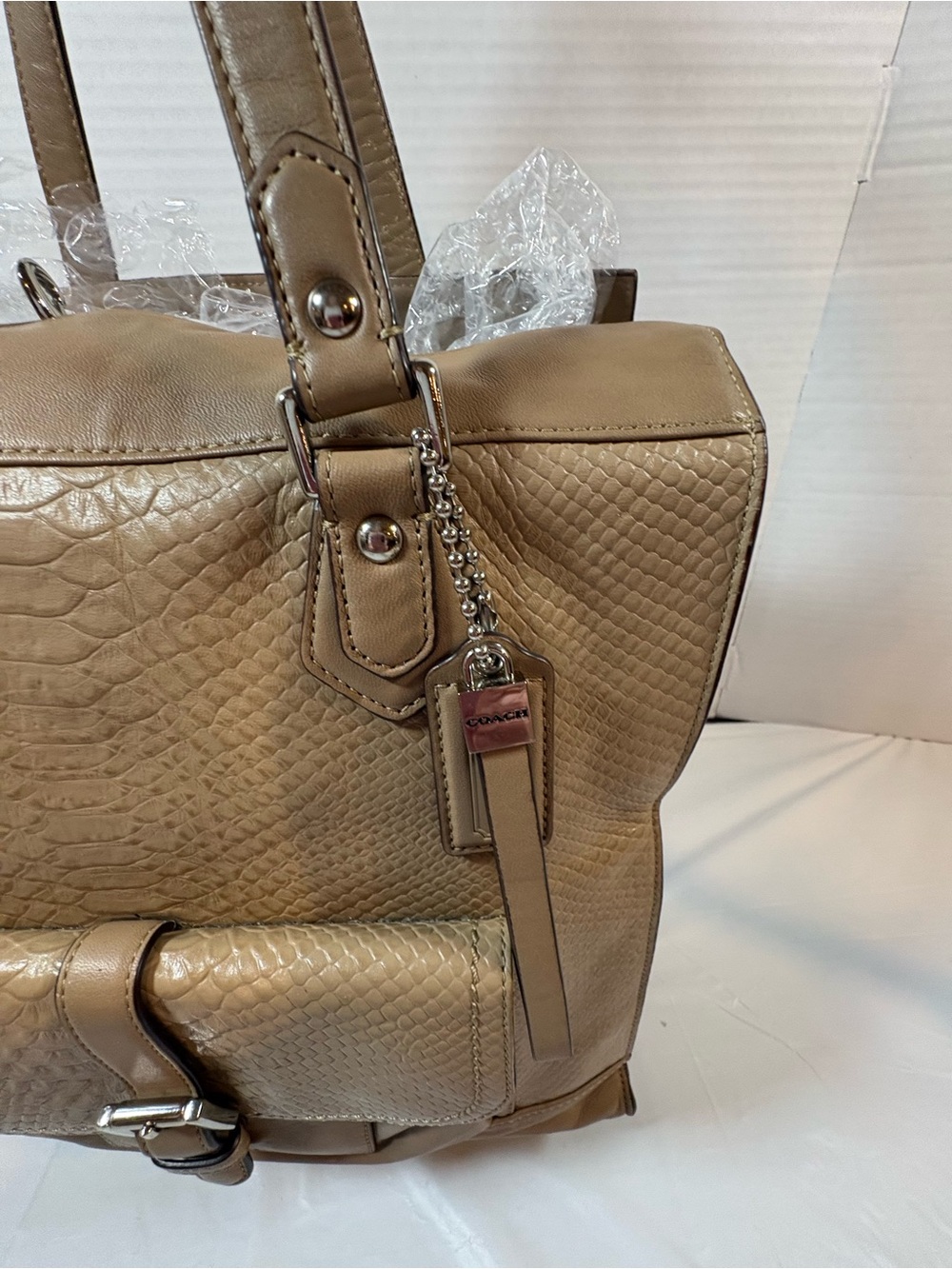 Coach Charlie Python-Embossed Leather Tote — F28723 - Picture 3 of 16